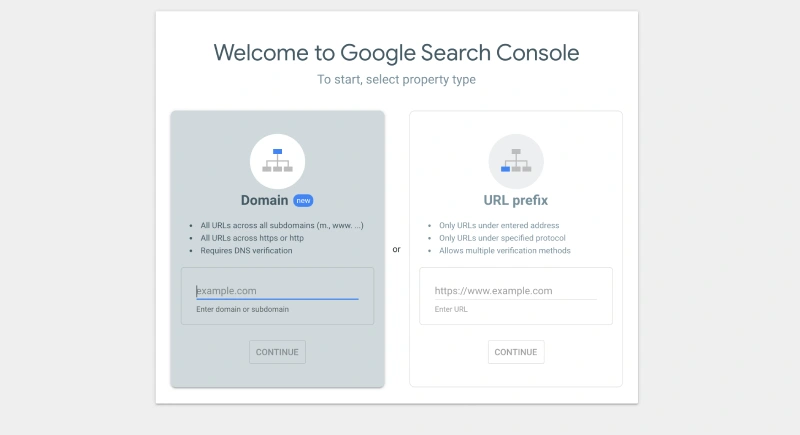 انتخاب روش اتصال و ثبت سایت روش اول: Domain